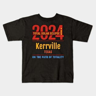 Kerrville Texas Tx Total Solar Eclipse 2024 4 Kids T-Shirt